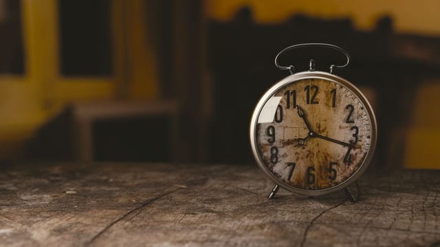 clock symbolizing physical and mental health during the fall season