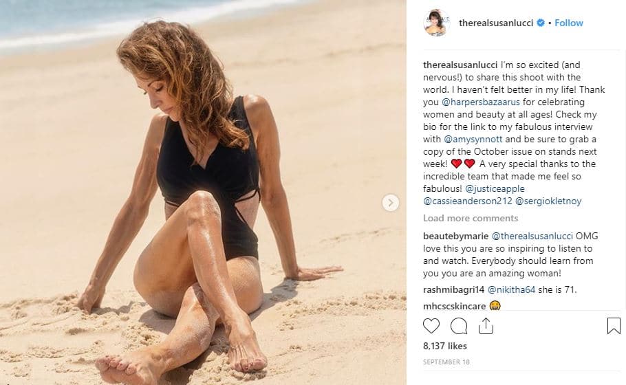 Susan Lucci vacation photo from Instagram 