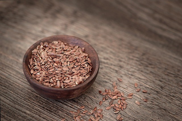 Bowl of flax seeds