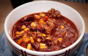 a bowl of chili