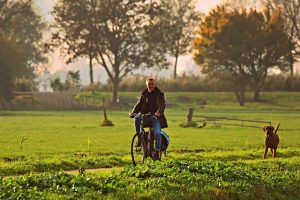 older man riding a bicycle-healthy heart