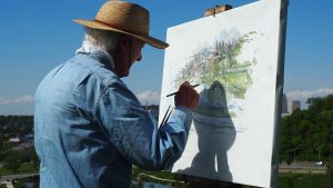 man painting-staying mentally fit during COVID-19