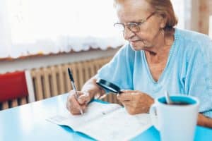 image of elderly woman improving brain health 