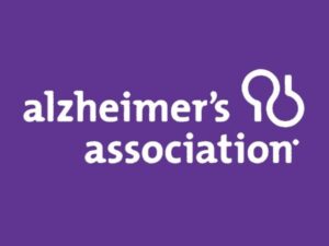 purple infographic that reads "alzheimer's association"