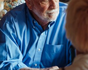 up close image of an elderly man