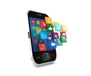 smart phone with app icons