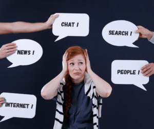 baby boomer overwhelmed with online options