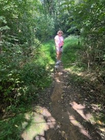 hiking outside