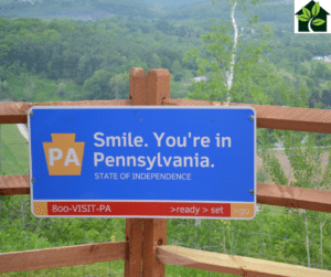 smile you are in pa sign