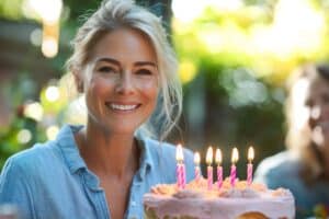 Solo Female Celebrating Her Birthday